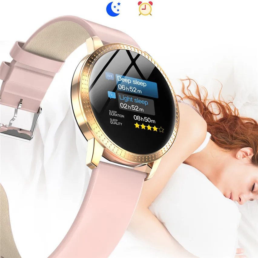 

Smart Watch Women Business Sports Tracker Health Full Touch Screen Heart Rate Blood Pressure Waterproof Smart Watch Men