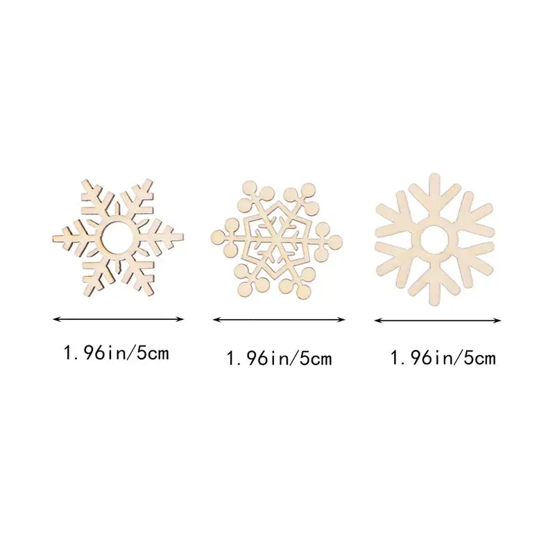 10 шт DIY рождественские Висячие украшения деревянные полые снежинки дизайн