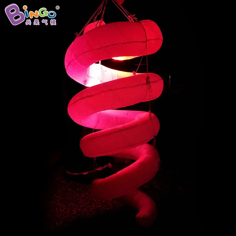 

GREAT HANDMADE 1.5mh inflatable curving lighting LED aerated characteristic spiral suspended lamp night item toy light