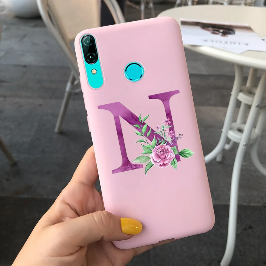 С милыми буквами крышка для Huawei P smart 2019 чехол POT-LX1 силиконовый мягкий полное