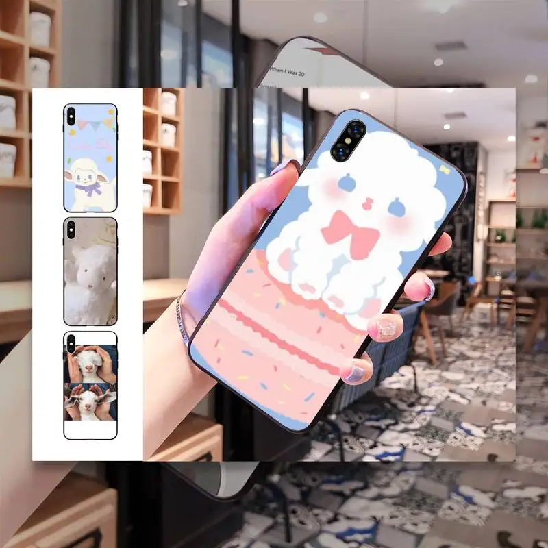 Милый чехол для телефона с рисунком овечки и настоящей IphoneX XS 11 11Pro 5 5s SE 6 6s Plus 7 8
