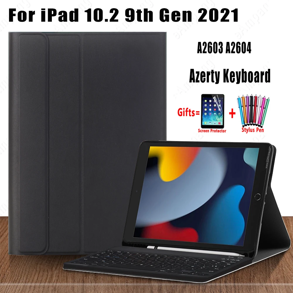 Чехол для клавиатуры Azerty с мышью Apple iPad 10 2 9-го поколения 2021 Французская