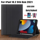 Чехол для клавиатуры Azerty с мышью для Apple iPad 10,2 9-го поколения 2021, Французская клавиатура для iPad A2603 A2604 Azert, клавиатура