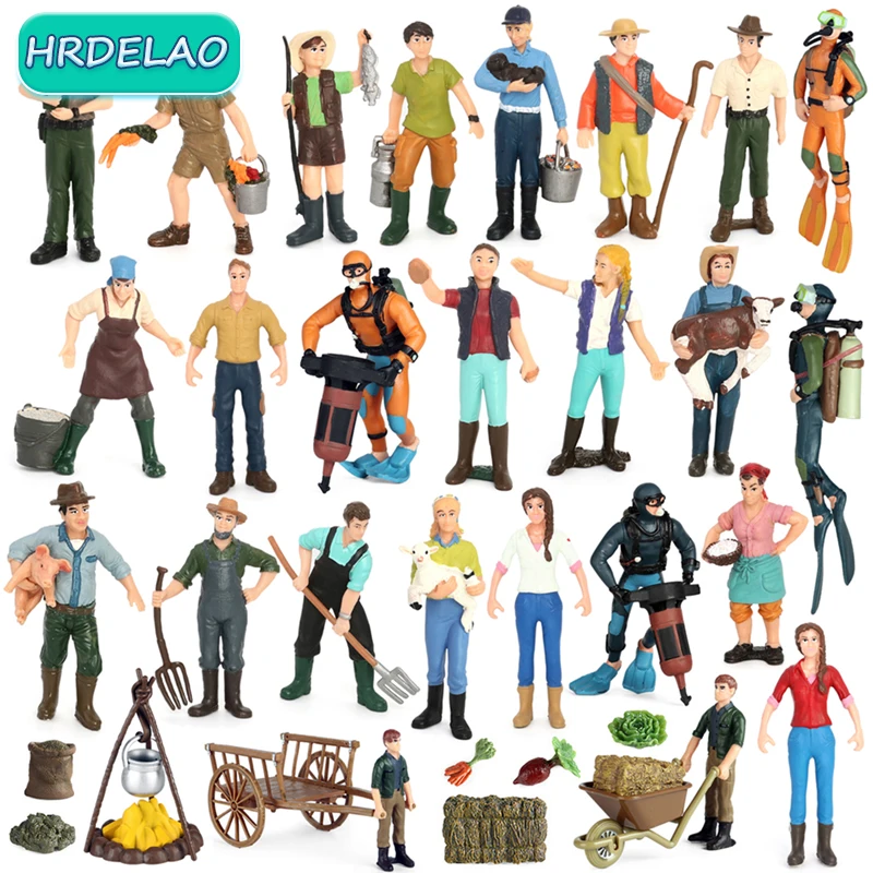 Моделирование фермы украшение аксессуар фермер ветеринарные фигурки