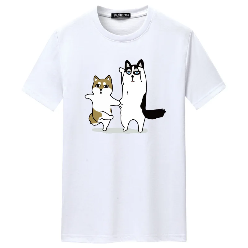 

2021 Summer New Arrival Simple Casual Plus Size Loose Wild Round Neck Western Style Wild Men Short-sleeved T-shirt Free Shipping
