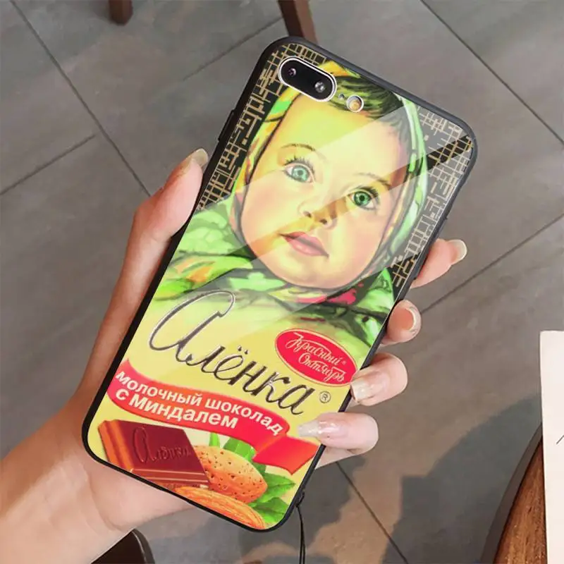 

Alenka bar wonka Russian chocolate coque funda cover Phone Case Tempered glass For iphone 5C 6 6S 7 8 plus X XS XR 11 PRO MAX