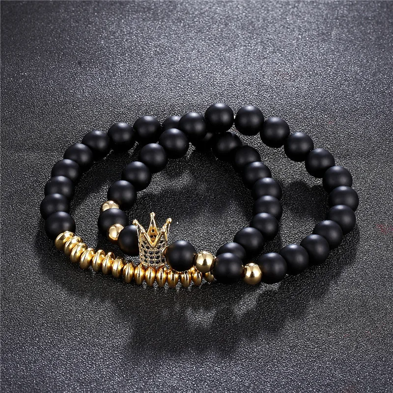 2 шт./компл. модный матовый камень инкрустированный CZ императорская корона и шлем