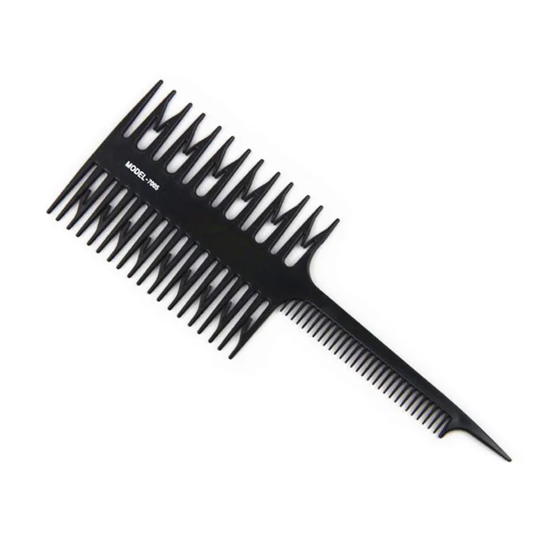 

Barber Tool Artifact Double-Sided Coloring Highlighting Comb Wide Tooth Zone Dyeing Comb Fish Bone Hair Brush Salon Accessaries