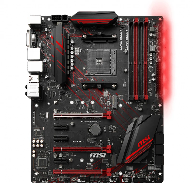 Socket AM4 MSI X470 GAMING PLUS системная плата AMD Ryzen Athlon II DDR4 1866 МГц 64 Гб PCI-E 3 0 игровая