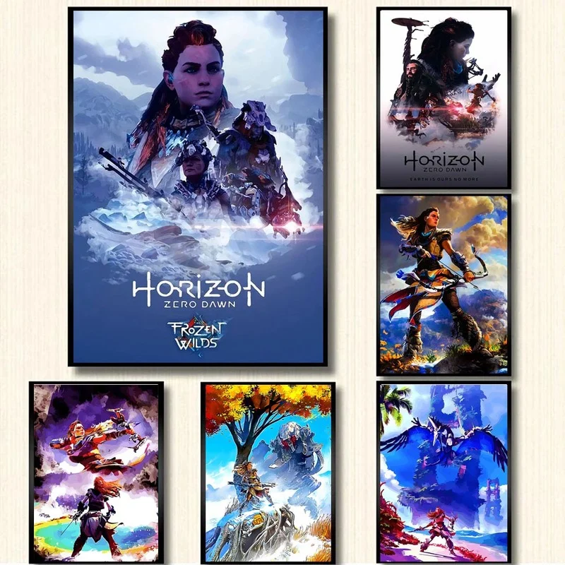 

Horizon Zero Dawn Game Art Posters and Prints Canvas Painting Wall Art Picture Players Room Living Room Home Decor Frameless