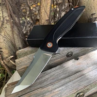 new folding knife d2 steel g10 steel plate handle camping knife multifunctional high hardness survival field knife