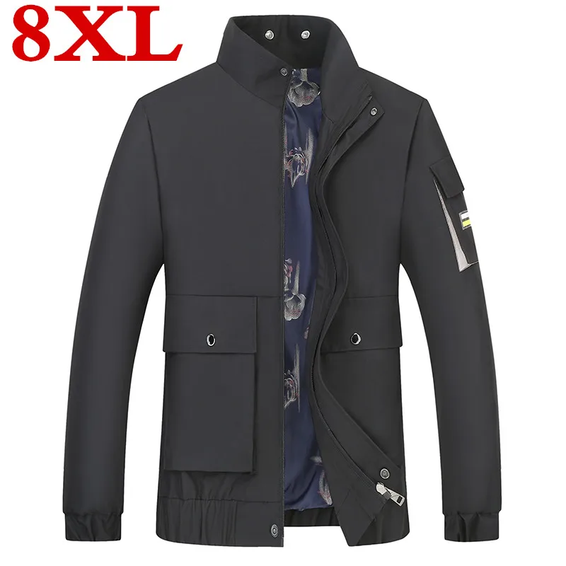 

Spring and Autumn plus 2020 size 8XL 7XL 6XL 5XL 4XL New Arrival Men's Fashion Casual Jacket Cotton Stand Collar Coat