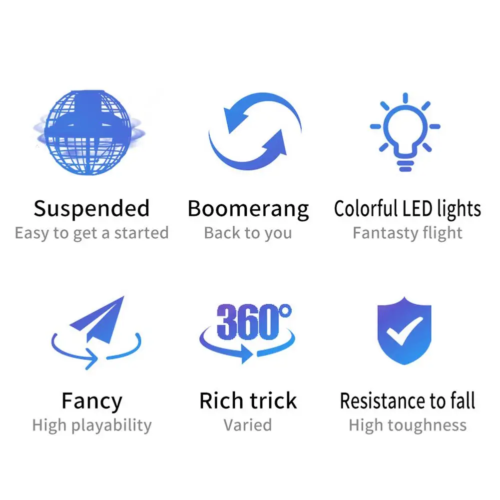 

New Hot Flyorb Ball Spinner Flying Ball Toys Hand Operated Mini Drones Fly Orb Ball Adults Gifts Toys For Kids