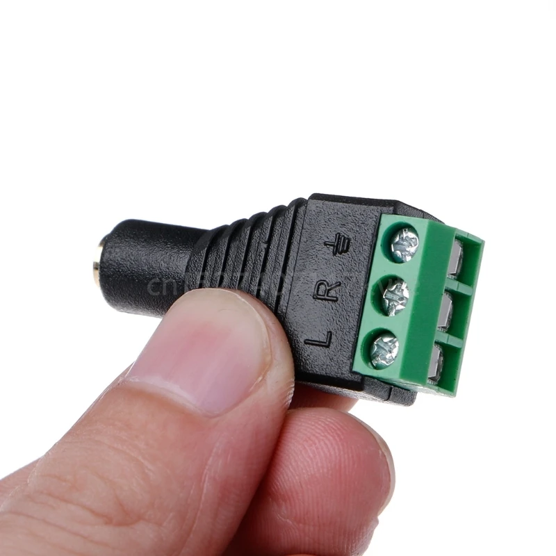 Пластиковые видео AV балун 3 5 мм стерео гнездо в винтовой клеммный разъем блок