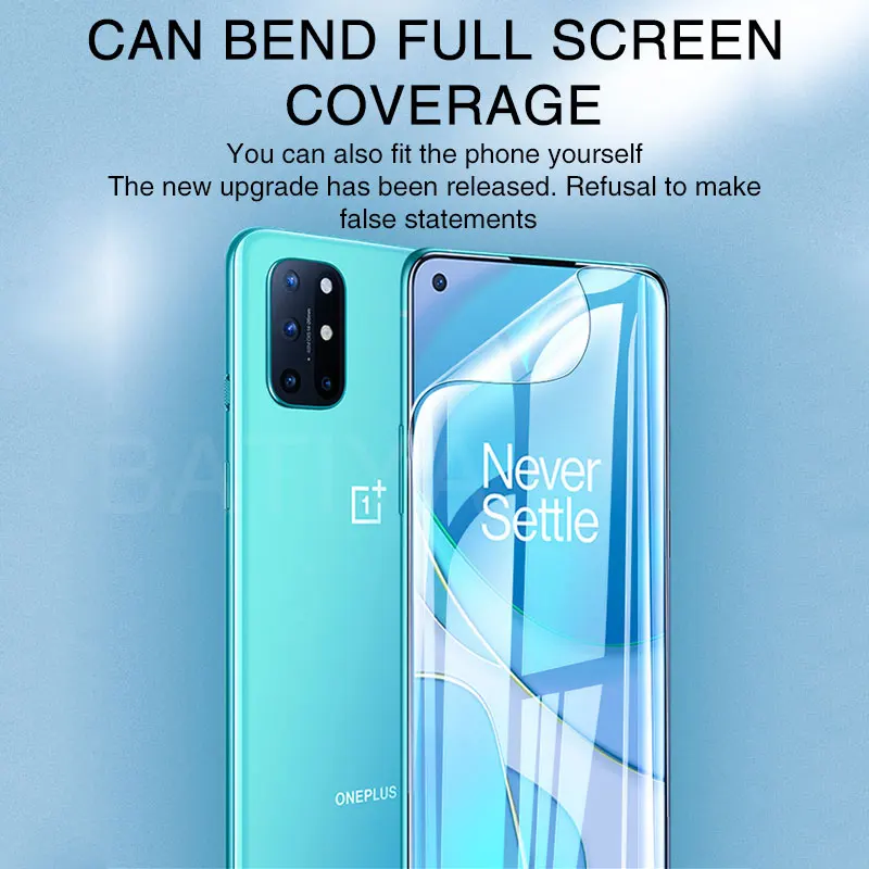 

Filme de hidrogel no protetor de tela para oneplus 7t 6t 8t pro capa completa protetor de tela macia para oneplus 7 8 lite nord