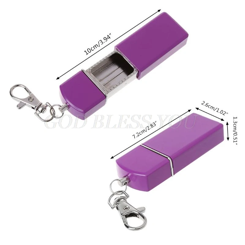 

New Design Portable Mini Pocket Ashtray Windproof Cases Key-Chain Outdoor Smoking Accessory For Sale Drop Shipping