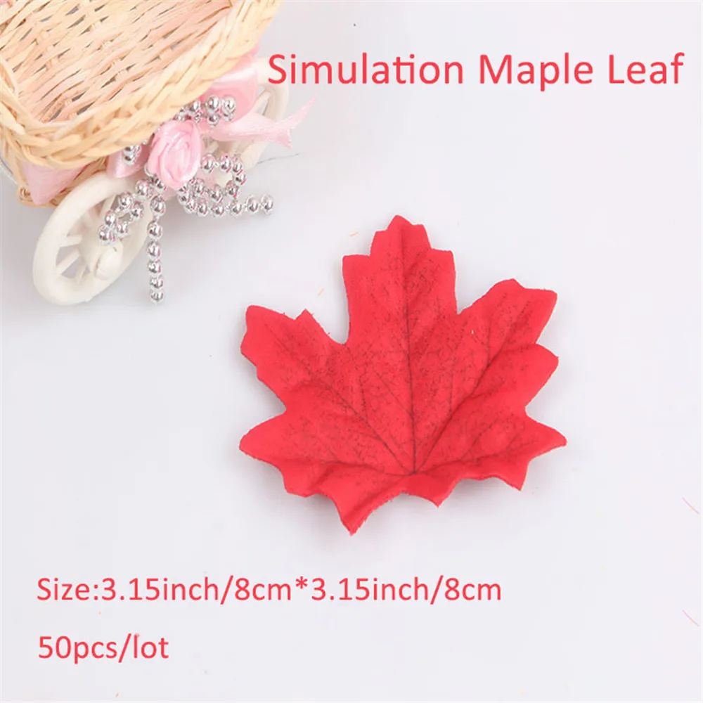 50 шт. искусственные кленовые листья на День Благодарения Декор осенние для