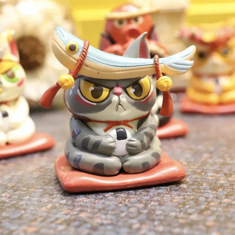 

6Pcs Bubble cat Model Toy Plastic Neko Figurine Miniature Cat Christmas Gift House Bedroom Desktop Decoration miniature garden