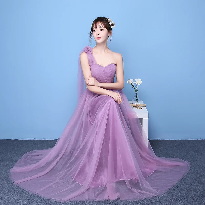 Элегантное платье подружки невесты в бургундском стиле розовый Vestido Azul Marino гость