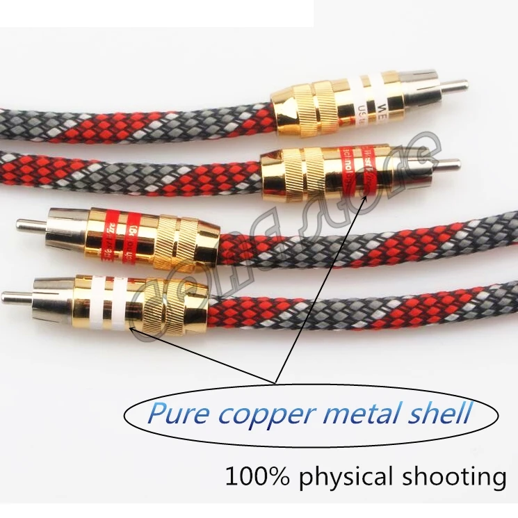 RCA кабель Hi-End 4N OFC посеребренный проводник