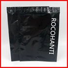 100x логотипа по требованию заказчика глянцевый черный Цвет Пластик конверты почтовые пакеты самоклеющиеся Курьерская сумка для покупки в Интернете подарочная упаковка мешок