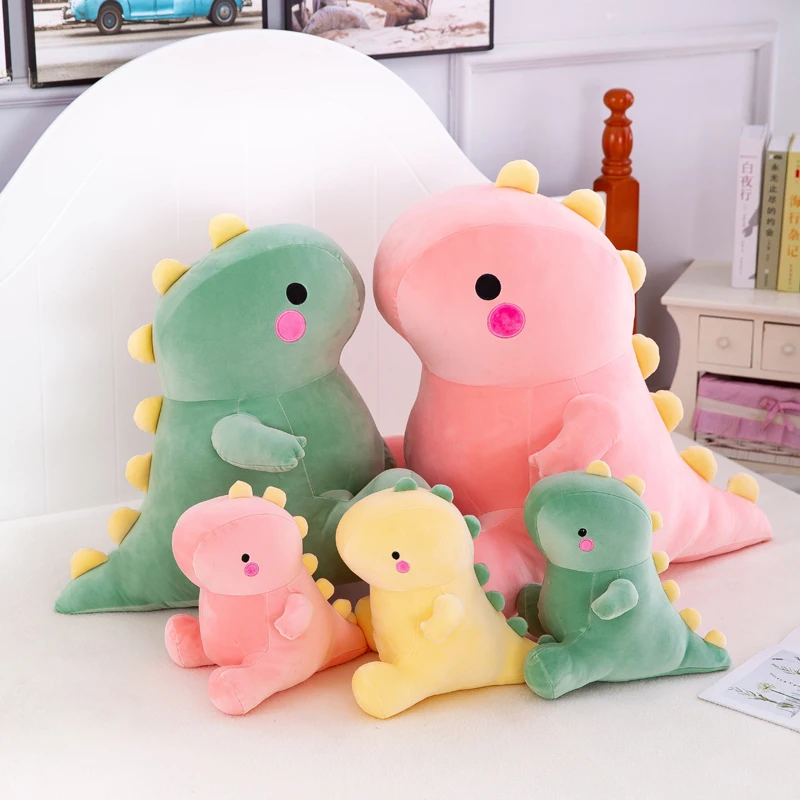 

25-50CM Lovely Dinosaur Plush Toys Super Soft Cartoon Stuffed Animal Dino Dolls for Kids Baby Hug Doll Sleep Pillow Home Decor