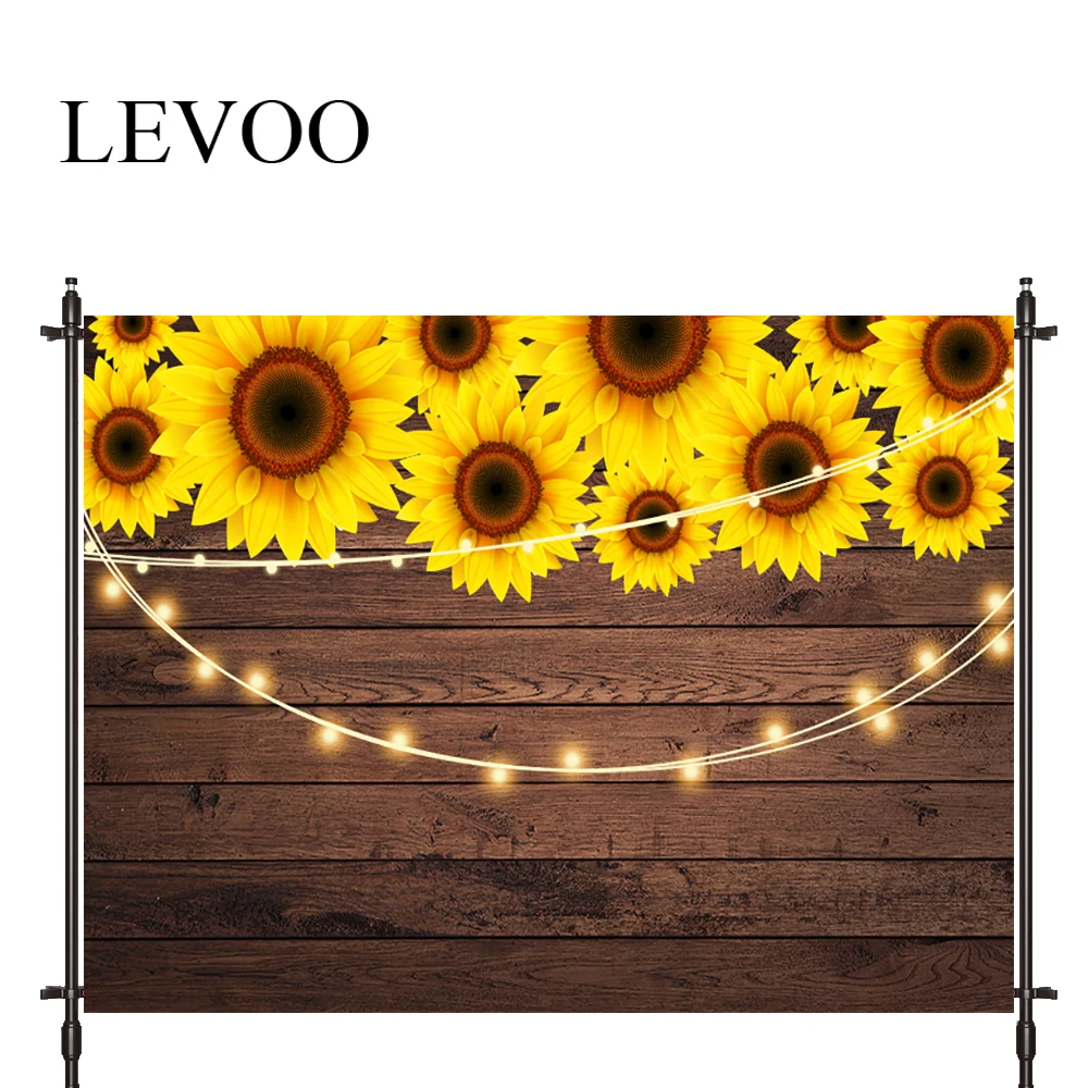 

LEVOO Photographic Background Sunflower Light Post Board Baptism Child Photocall Photobooth Studio Photography Backdrop