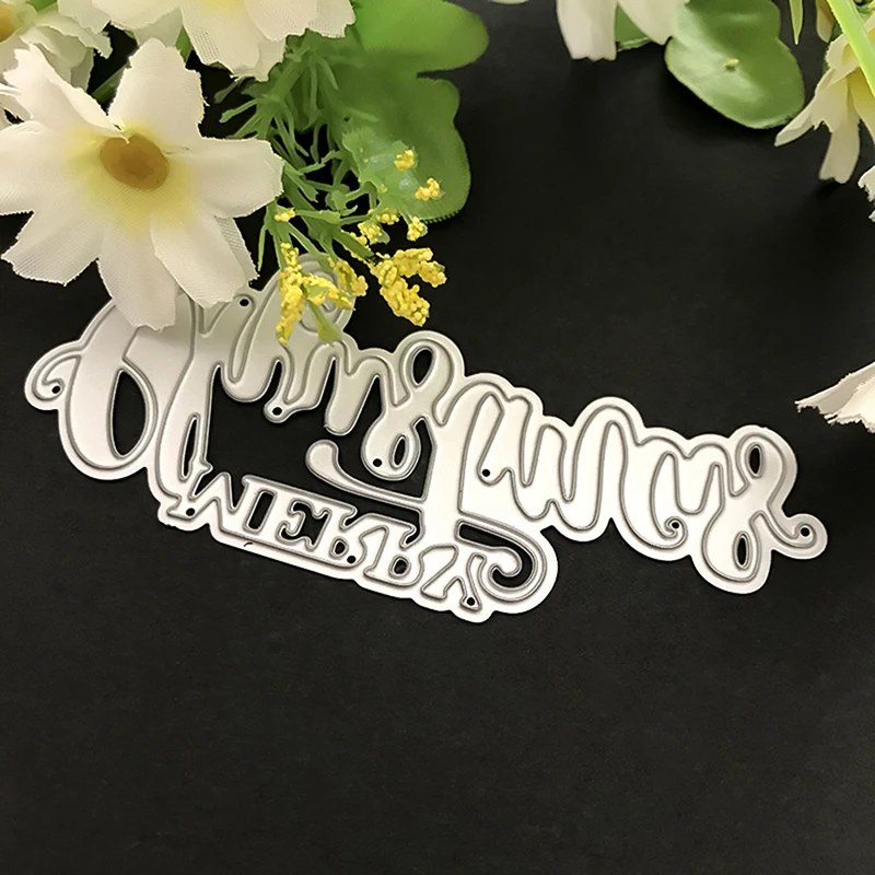 Счастливого Рождества дизайн металла резки штампы для DIY скрапбукинга карты