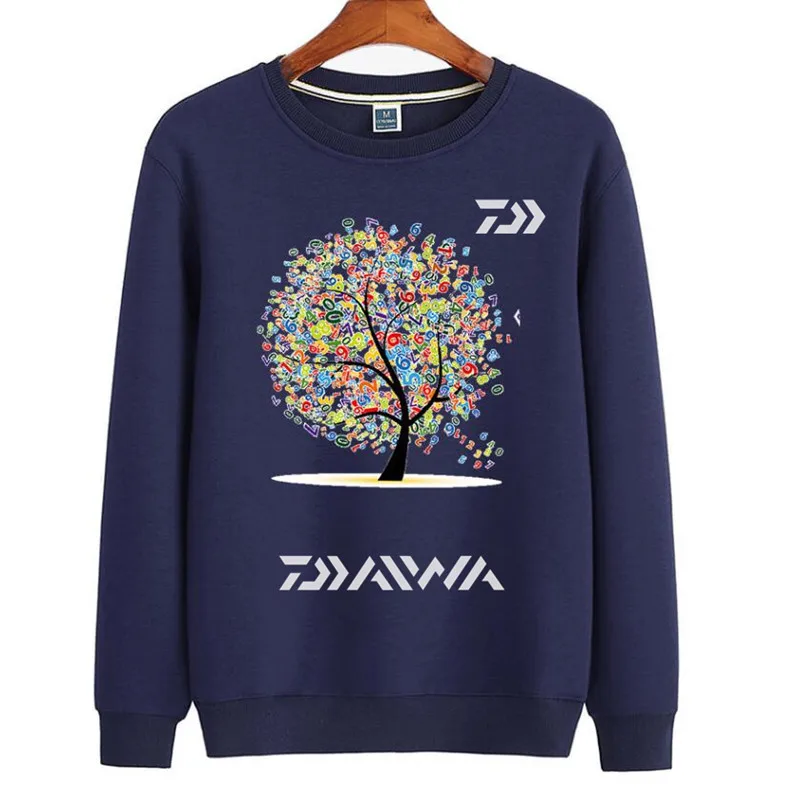

2021 New DAIWA Men Spring Autumn Fishing Jackets Winter Fleece Outdoor Fishing Clothing Hoodies Printing Fishing Clothes