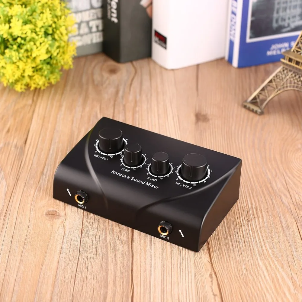 Karaoke Machine Professional Sound Mixer Mini Echo Digital Audio System Devices Microphone Console US Plugs | Электроника