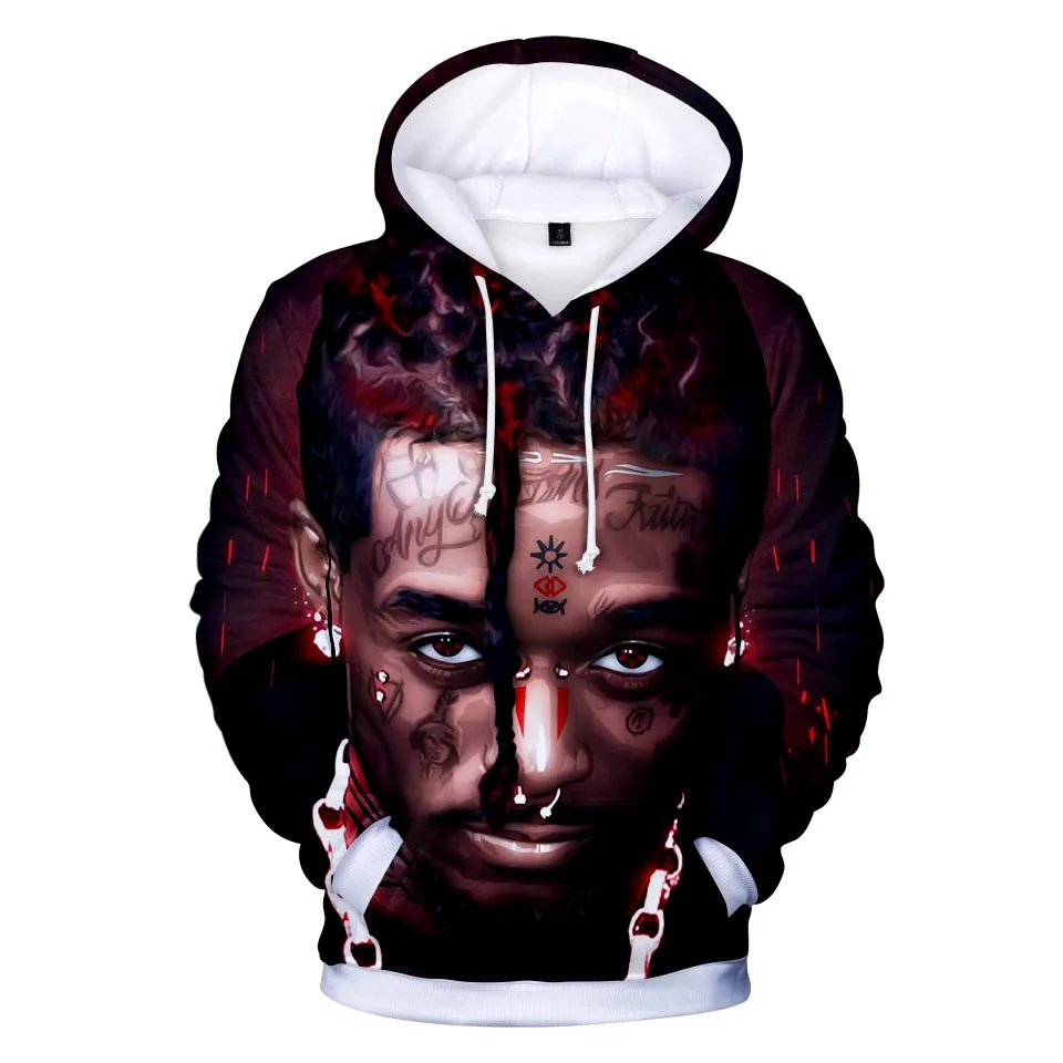 Lil Uzi Vert 3d Hoodies Men Women Popular Casual Hoody Autumn Winter Sweatshirts Rapper Mens Loose Pullover | Мужская одежда
