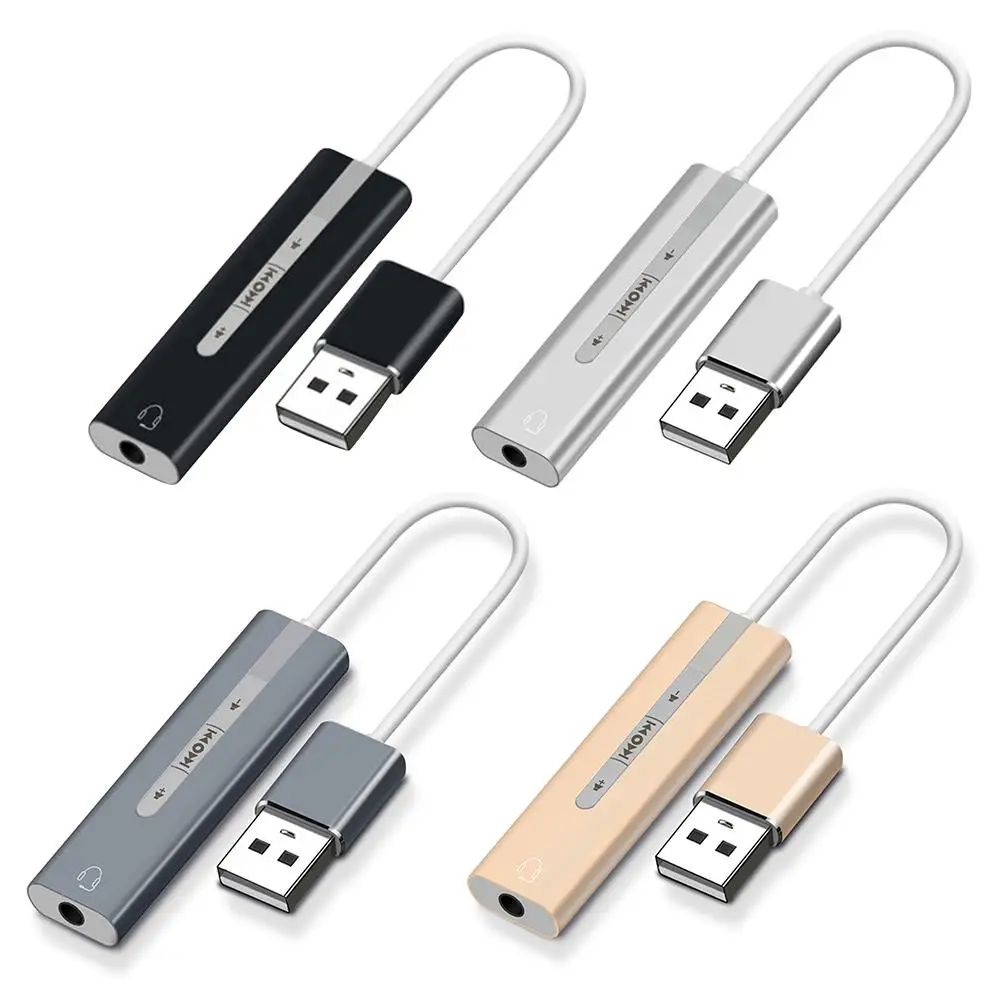 2 in 1 External Sound Card USB to 3.5mm Jack 7.1 Channel 3D Audio Headset Microphone Adapter for Computer | Компьютеры и офис