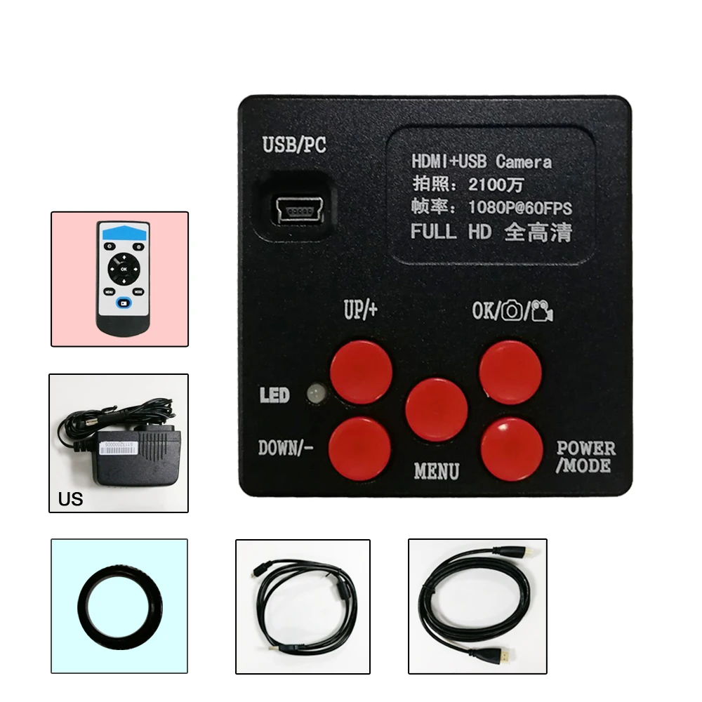 Микроскоп с адаптером для камеры 21мп 2K 1080P|Запчасти и аксессуары микроскопа| |