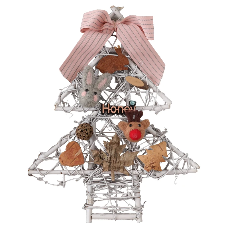 Рождественская креативная светящаяся деревянная рамка мини-дверь подвесное