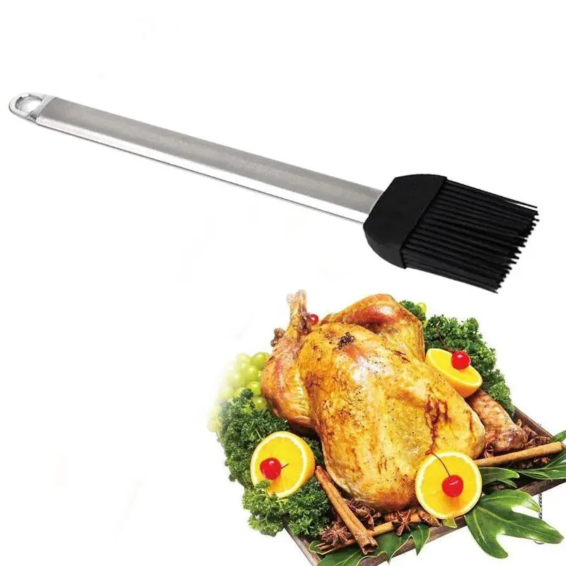 1 adet barbekü araçları silikon teyelleme fırçalar barbekü aksesuarları pişirme aksesuarları pasta aşçı mutfak silikon fırça ekmek yağı Q3Y4