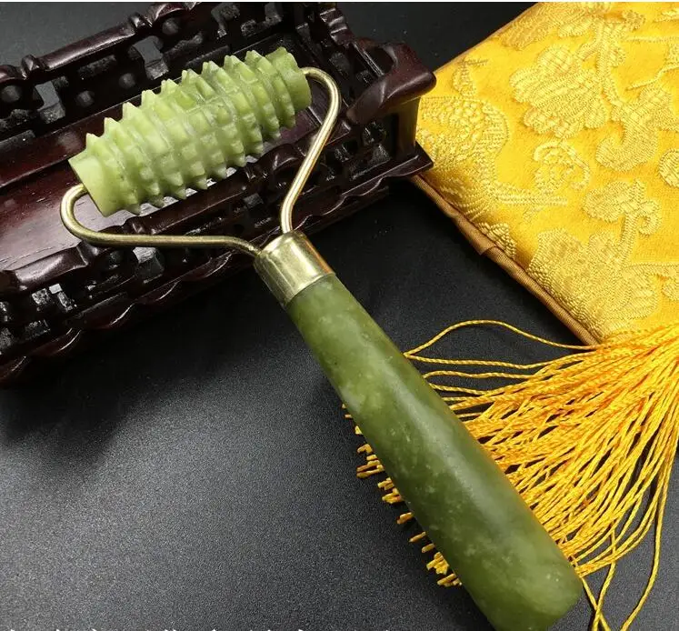 another style Roller Face Thin massager Natural stone Jade Facial Double Head Beauty Massage Slim Neck Body Relaxation Lift Tools - Цвет: another style