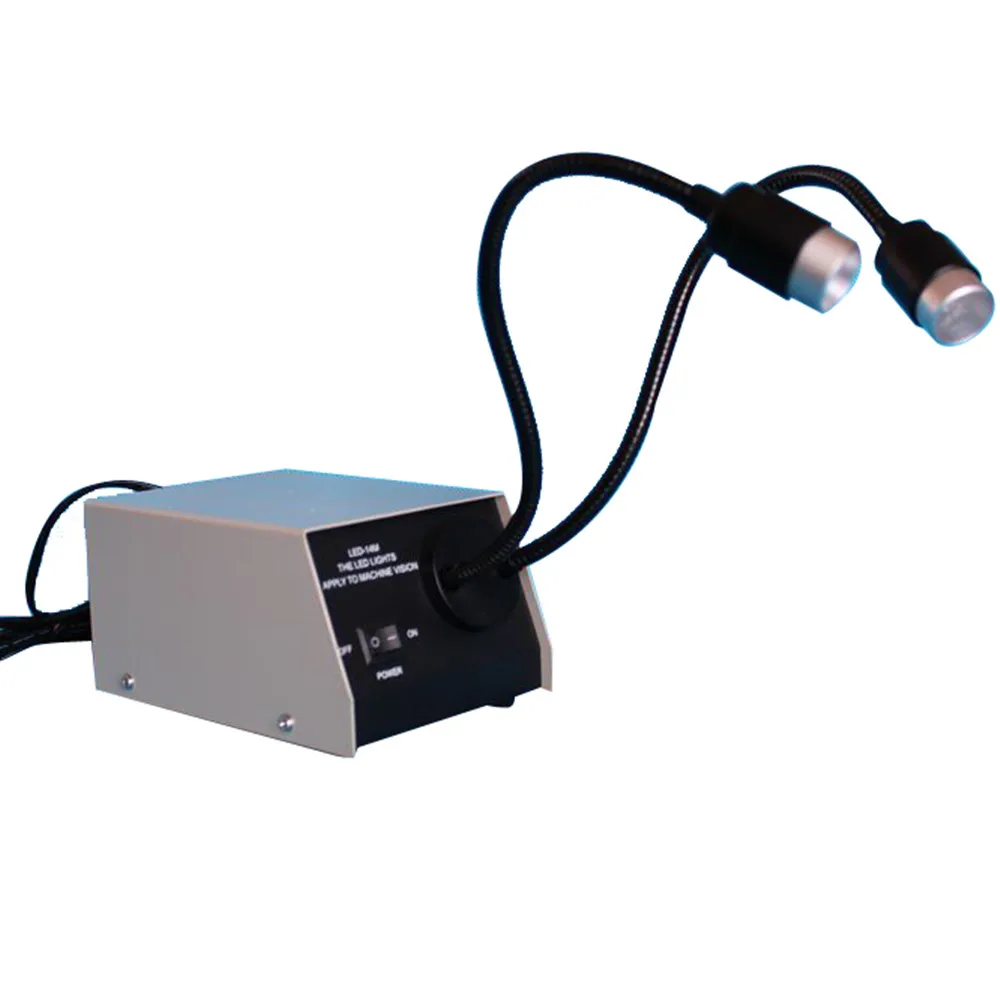 Светодиодный точечный светильник с двойной гусиной шеей для микроскопа|microscope led