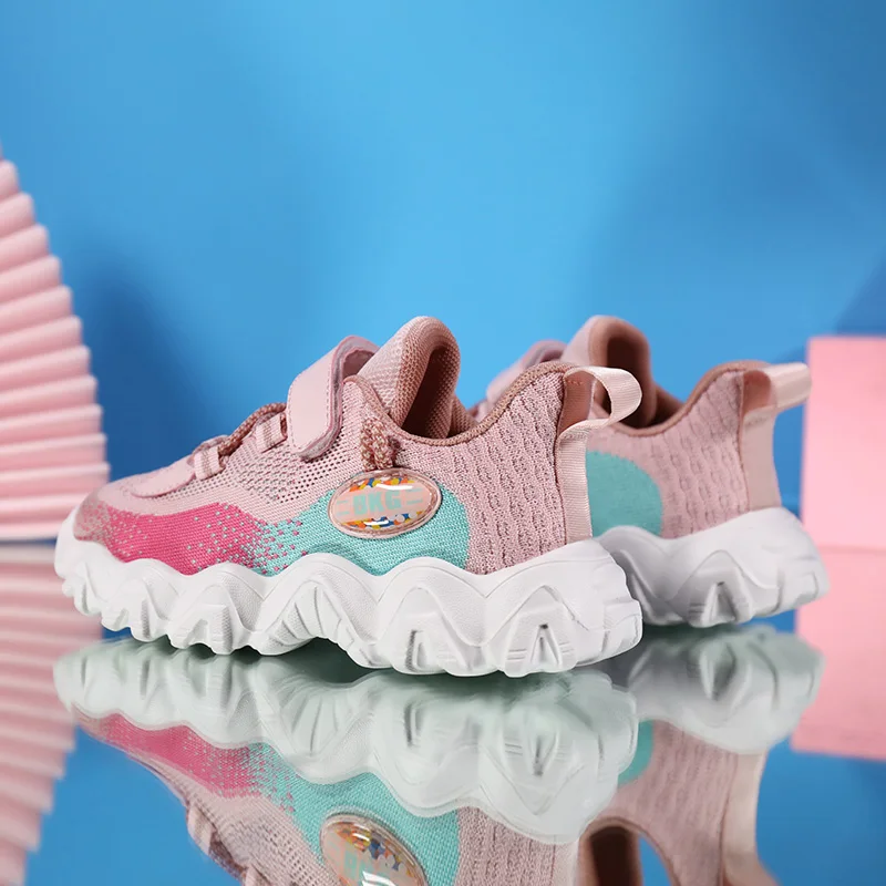 

Colorful girls shoes high elastic wear-resistant non-slip sneakers fly woven upper breathable light soft and comfortable sneaker