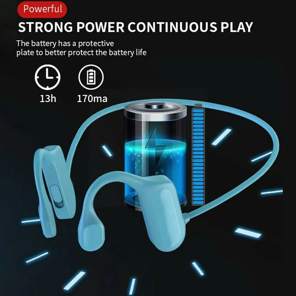 

Bone Conduction Headphones Bluetooth Wireless Sports For Running Stereo BL09 Microphone With Headset Hands-free Earphone F1U7