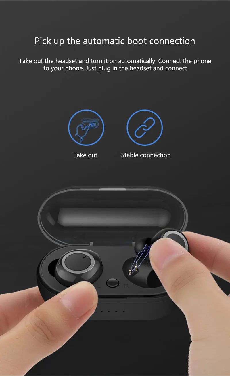 TRER Bluetooth наушники сенсорный Управление Водонепроницаемый Беспроводной спортивные наушники HiFi Басс стерео потенные наушники с бинауральные гарнитуры микрофон для тренажерный зал гарнитура