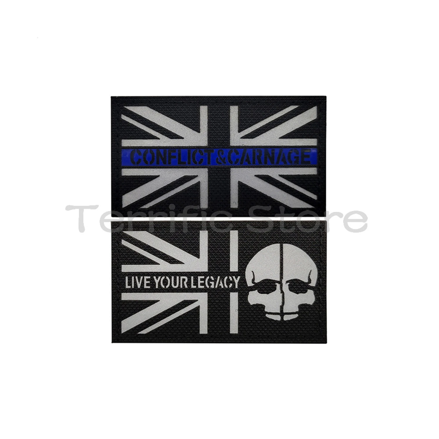 Британский флаг ИК нашивка Англия британский отражающая вставка значок Военная