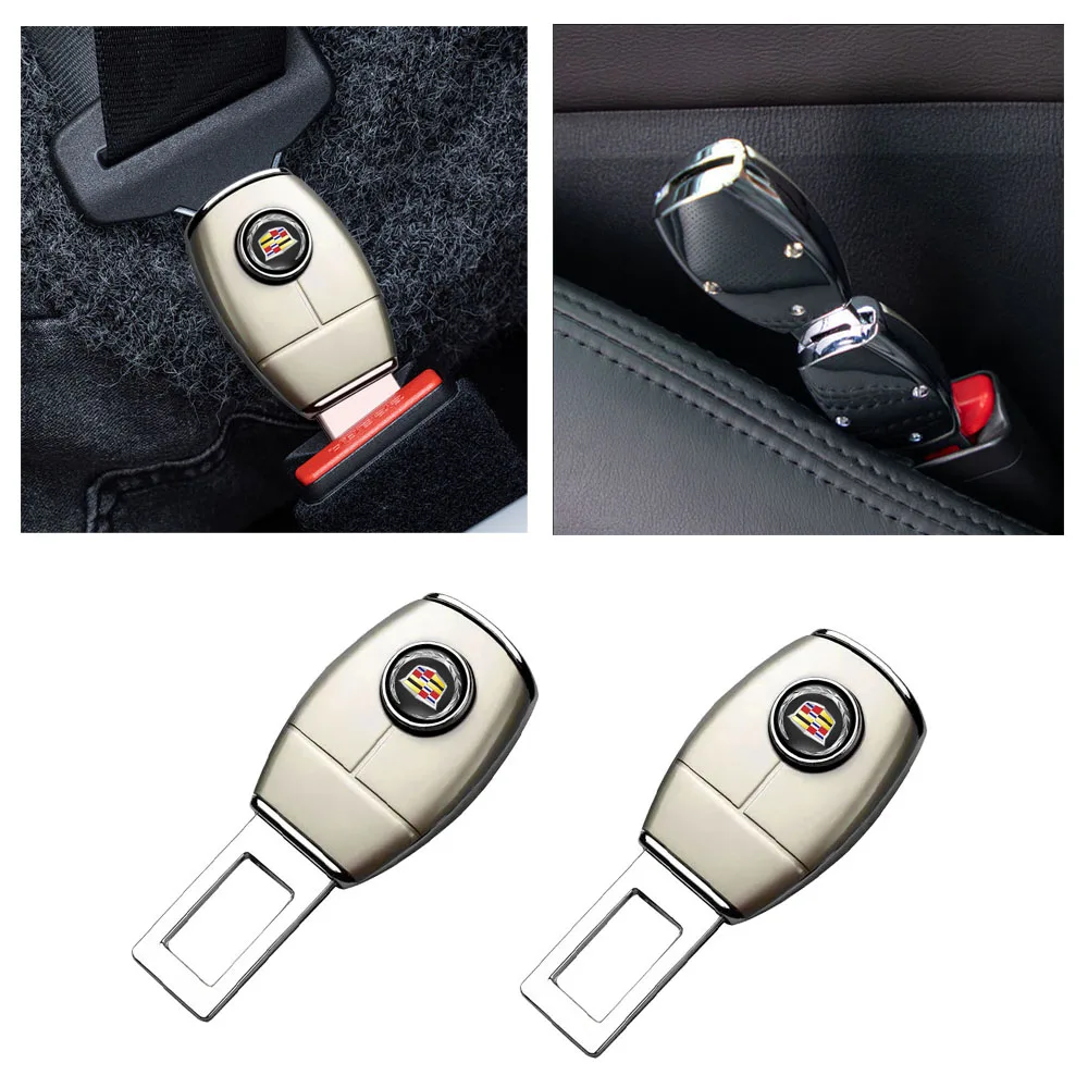 

Auto Styling Safety Belt Metal Clasp Car Logo Seat Belt Buckle Plug For Cadillac Escalade ATS CTS SRX XTS CUE 2013 2020 Sense