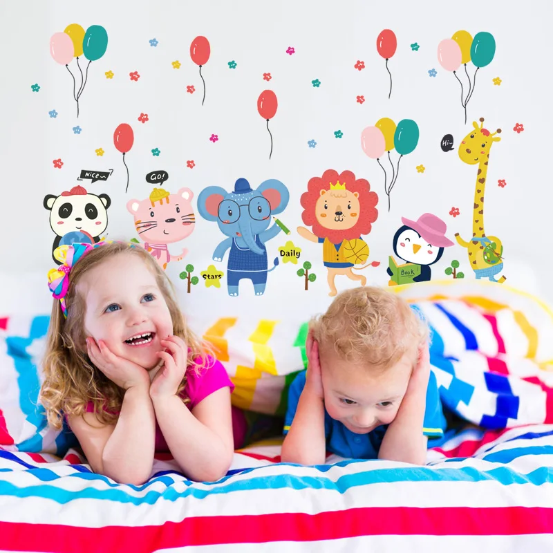 

Cartoon Animal Wall Art Decal Decoration Fashion Sticker For Kids Rooms Wall Decal Home Decor