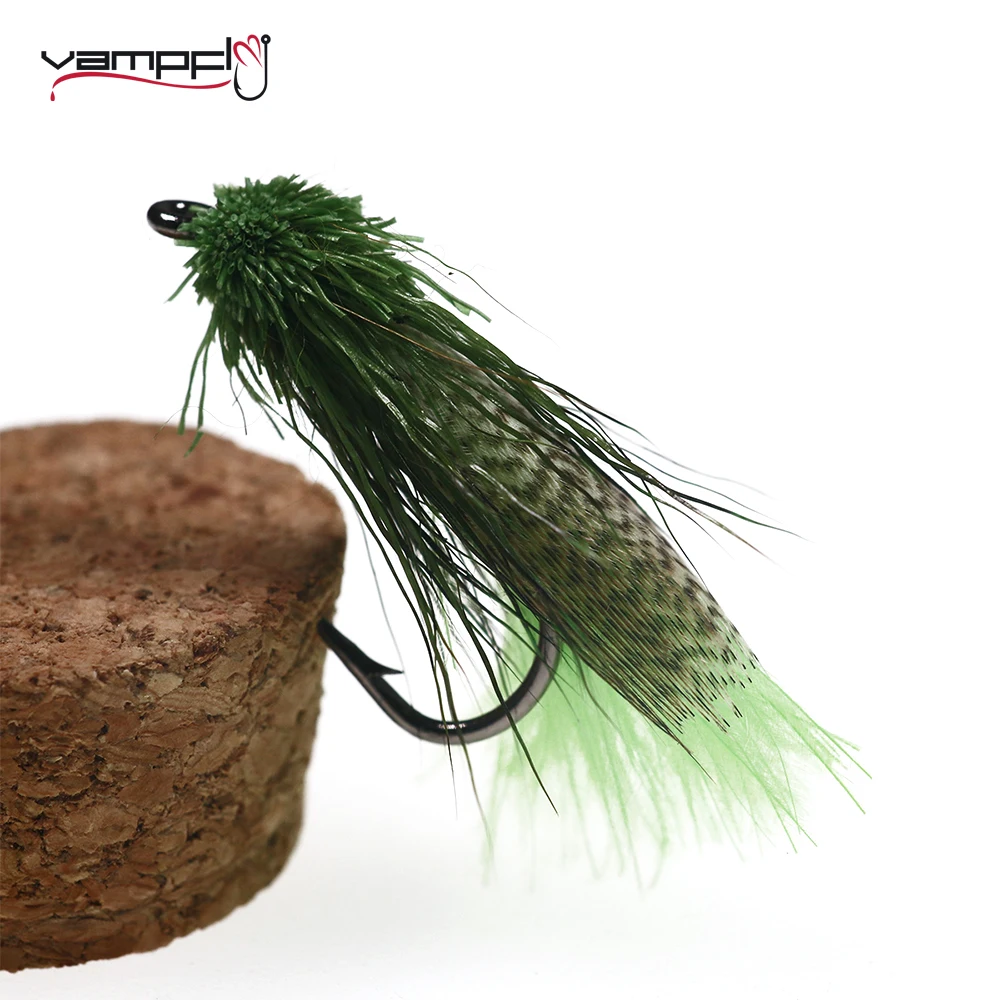 

Vampfly 6PCS 4# Fishing Baits Zoo Cougar Fly Imitation Streamer Fly Tying Hook For Brown Trout Fly Fishing