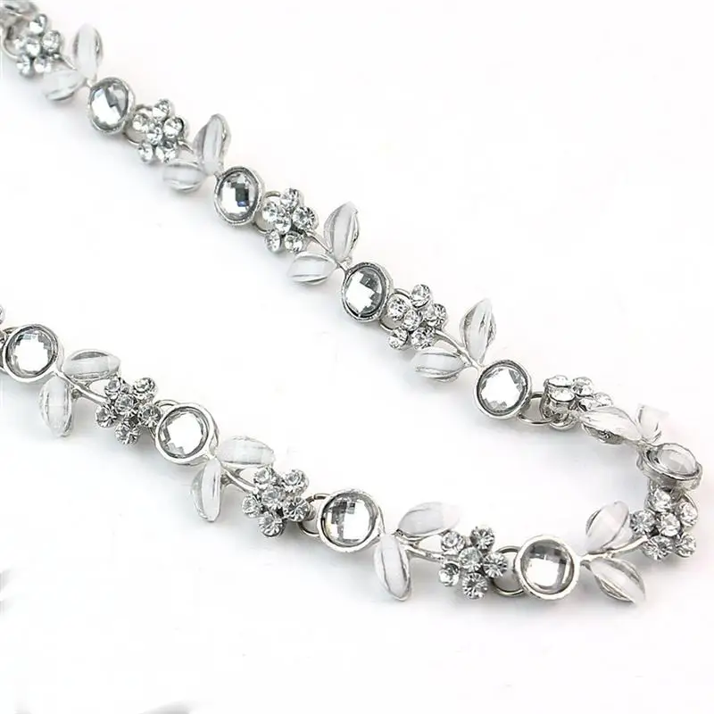 Стразы для женщин и девочек украшенные листьями ободок волос/головной