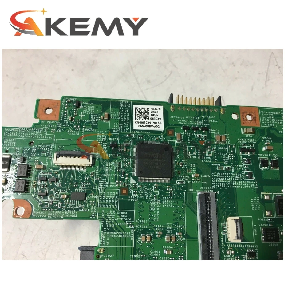 Akemy для Dell Vostro 3300 V3300 Материнская плата ноутбука 48.4EX02.0SC CN-063CX9 63CX9 063CX9 основная DDR3