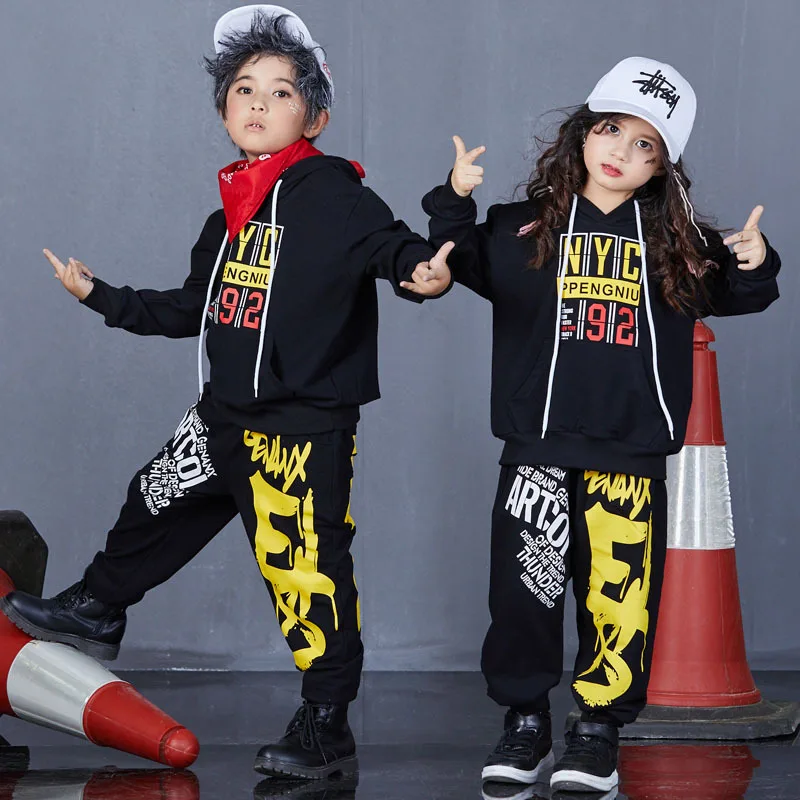 Костюмы в стиле хип-хоп детская одежда для выступлений джаз Уличная Одежда