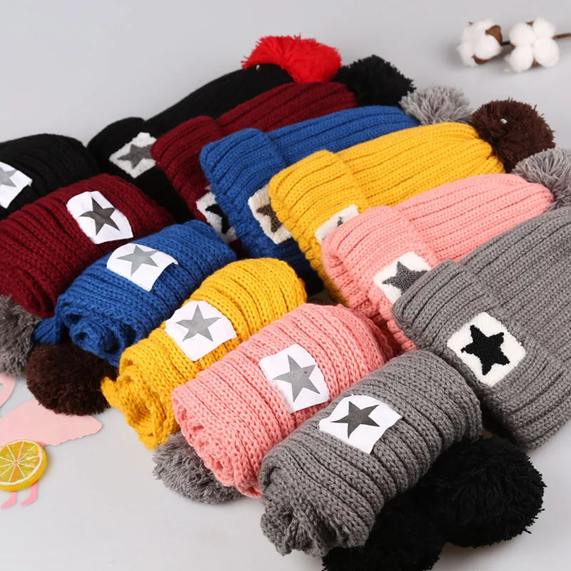 От 5 до 10 лет детский головной убор шарф комплект из двух предметов Осень зима