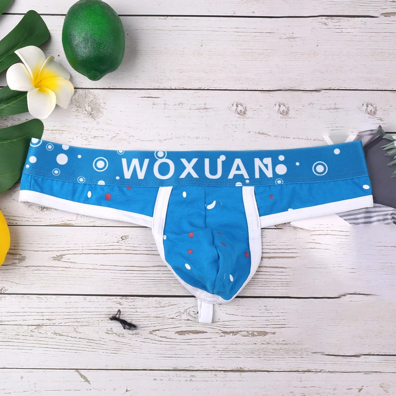 AIIOU для мужчин хлопок нижнее бельё девочек принт стринги бандаж трусики мешочек