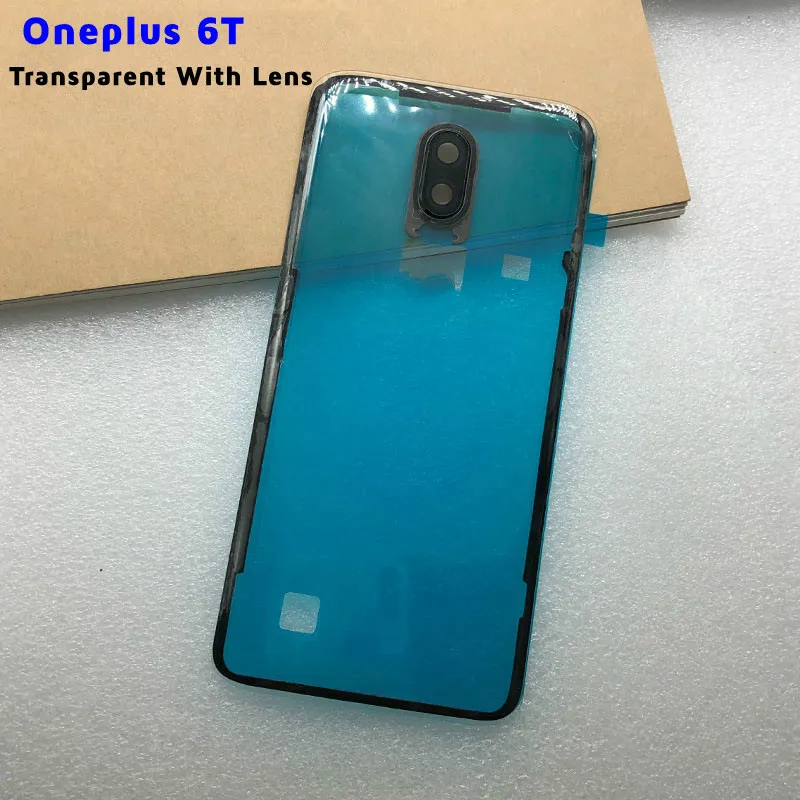 Чехол для аккумулятора Oneplus 6 6T Задняя стеклянная крышка One Plus задняя оконная